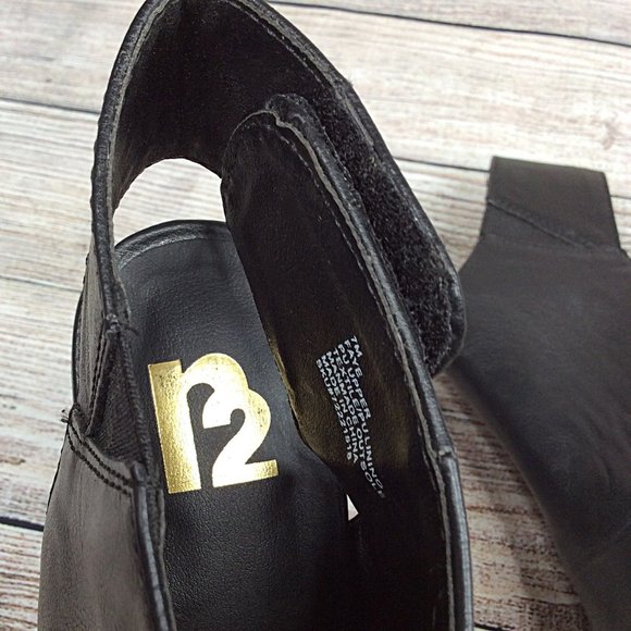 R2 Footwear Faye Slingback Mule Heels Womens Size 7 Open Toe Bootie Faux Leather - Picture 8 of 9